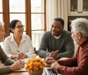 Insurance professionals discussing coverage options for 2026