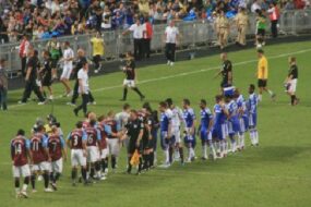 Aston Villa’s Villa Park stadium during a Premier League match