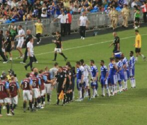 Aston Villa’s Villa Park stadium during a Premier League match