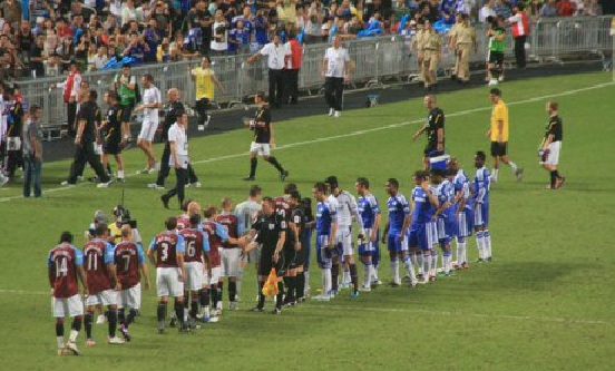 Aston Villa’s Villa Park stadium during a Premier League match