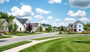 Residential homes representing U.S. housing market trends
