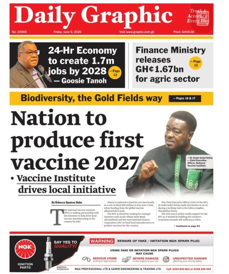 Newspaper Headlines Of Friday, June 5, 2026