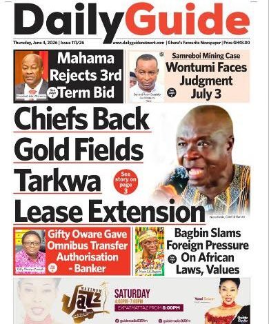 Newspaper Headlines Of Thursday, June 4, 2026