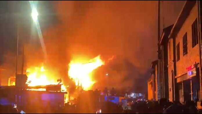 Firefighter rushed to the hospital after severe injury while battling Makola inferno