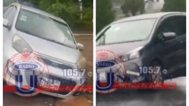 Flooded gutters trap vehicles on UG campus following downpour