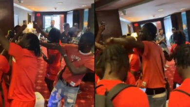 Black Sherif uplifts the spirits of the Black Stars within their training facility