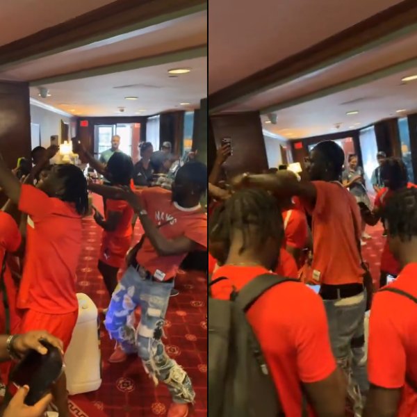 Black Sherif uplifts the spirits of the Black Stars within their training facility