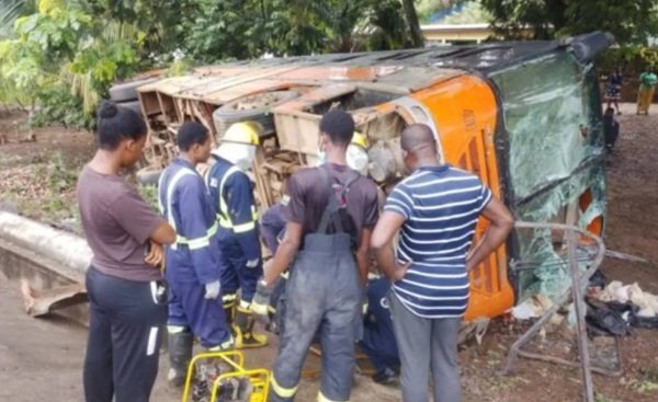 Four dead, two critical after Metro Mass bus plunges into ditch on Peki stretch