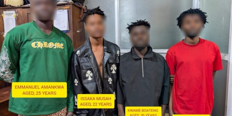 Mankranso: Police arrest four suspected drug peddlers, recover firearms