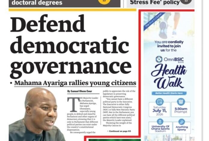 Newspaper Headlines Monday, June 15, 2026