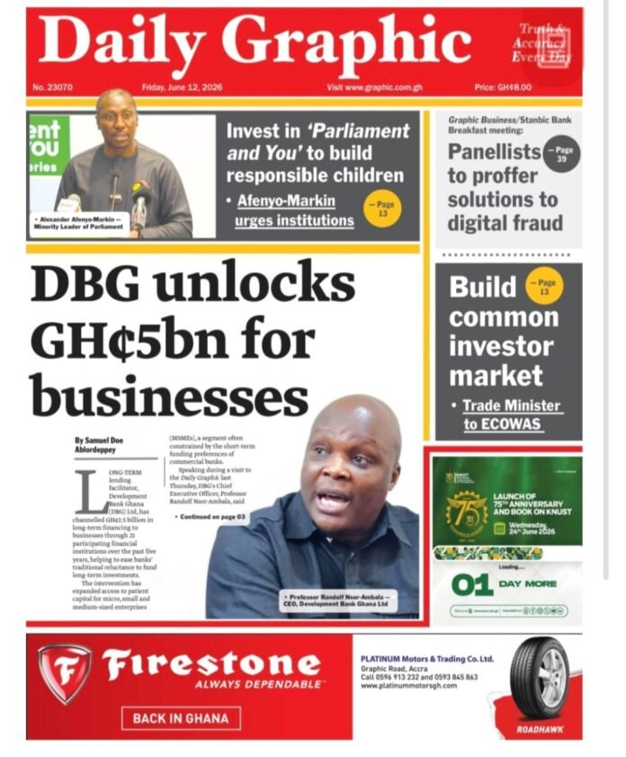 Newspaper Headlines Of Friday, June 12, 2026