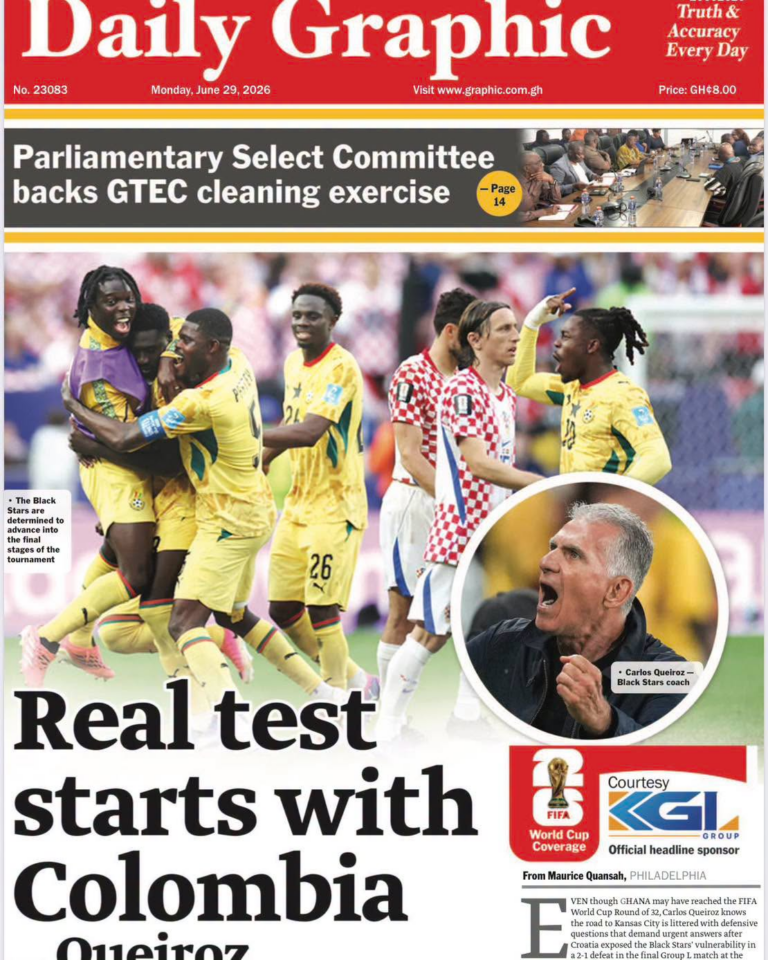 Newspaper Headlines Of Monday, June 29, 2026
