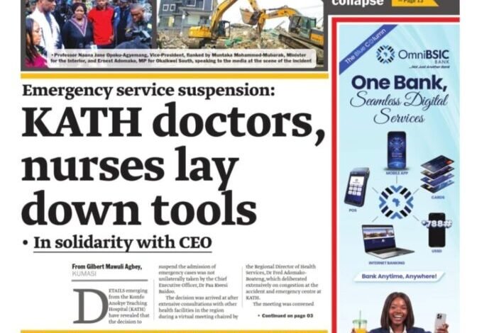 Newspaper Headlines Of Monday, June 8, 2026