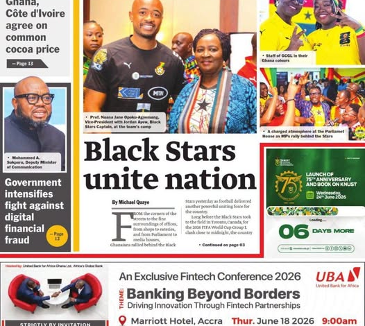Newspaper Headlines Of Thursday, June 18, 2026