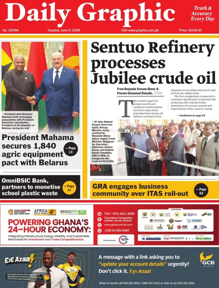 Newspaper Headlines Of Tuesday, June 9, 2026