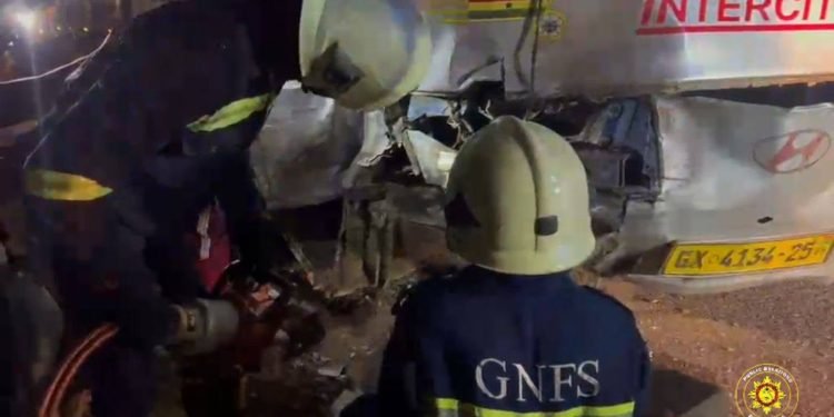 STC bus, taxi collide at Konongo; four injured