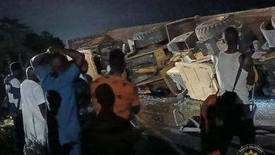 Two heavy-duty trucks crash at Kwahu Hwidiem