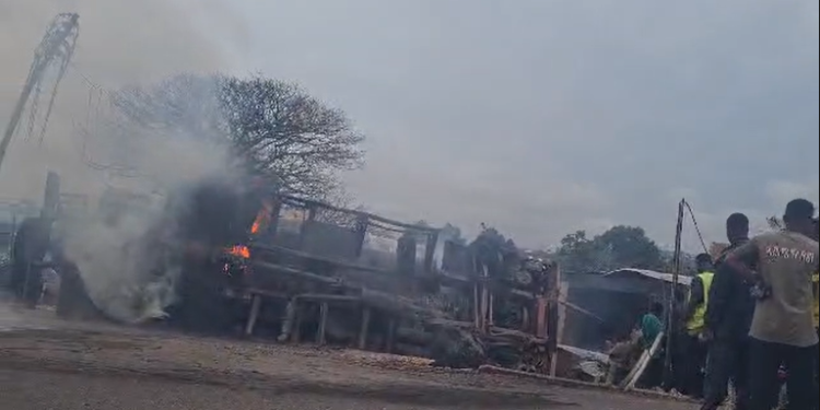 Two killed as fuel tanker explodes at Adubinsu after suspected brake failure
