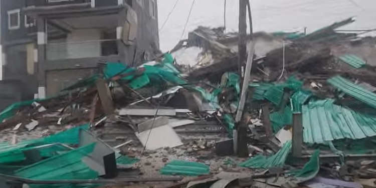 Two rescued, one in critical condition after building collapse at Melcom Plus