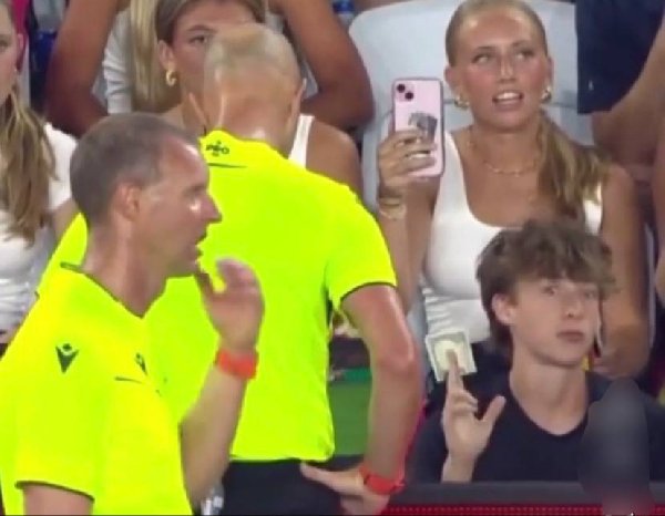 Watch hilarious moment a fan tried ‘bribing’ referee during VAR check