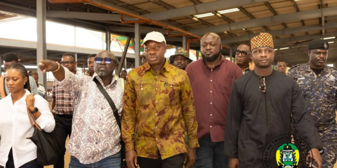 Ayariga inspects stalled Kejetia Phase II, Krofrom Market projects