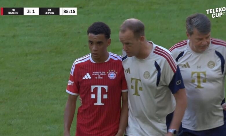 Jamal Musiala ‘OK’ after collapsing during Bayern pre-season game
