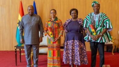 Mahama swears in Ayariga, Zanetor Agyeman-Rawlings (Photos)