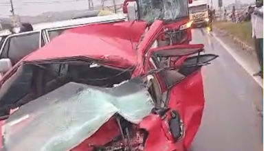 One seriously injured as four vehicles crash on Ofankor–Pokuase stretch days after fatal accident