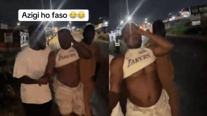 Guy who recorded an intimate session with a married woman gets manhandled