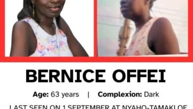 63-year-old gospel musician Bernice Offei reported missing