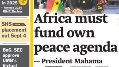 Newspaper Headlines Of Tuesday, September 1, 2026