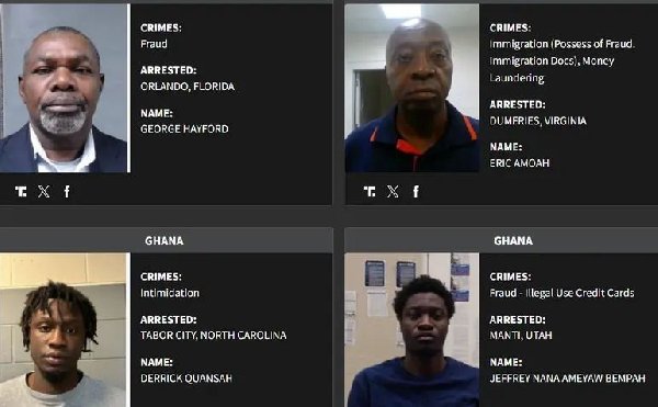 See the full list of 12 Ghanaians newly added to US ICE's 'Worst of the Worst' criminal list